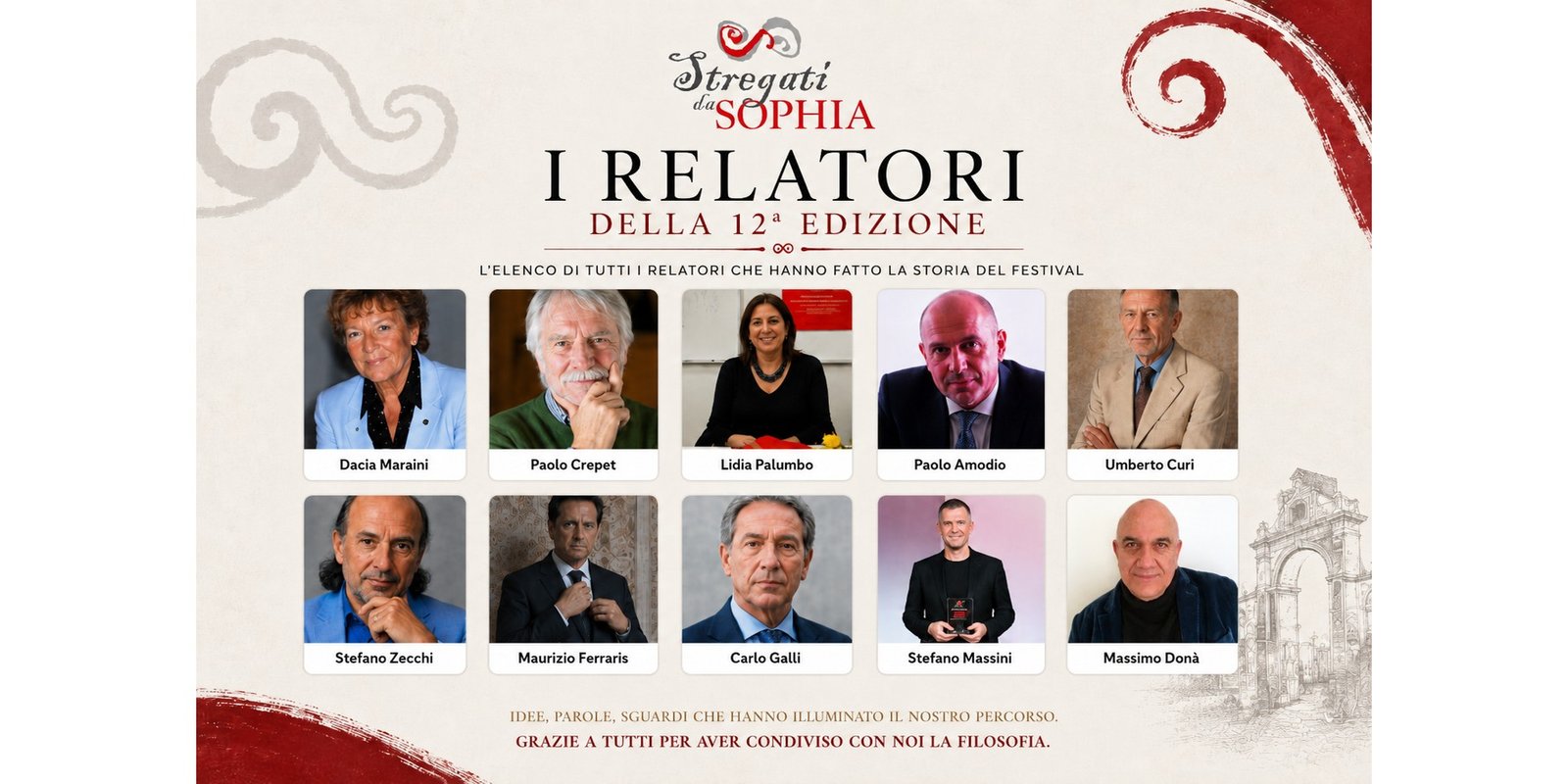 I relatori della 12ª edizione