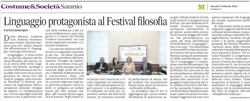 Linguaggio protagonista al Festival filosofia